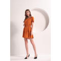 Mini-robe d&#39;été orange pour femme